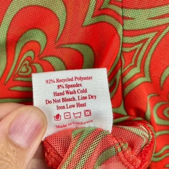 NEW Lisa Says Gah Elenor Ruched Centre Wild Hearts Long Sleeve Mesh Crop Top - Picture 10 of 10